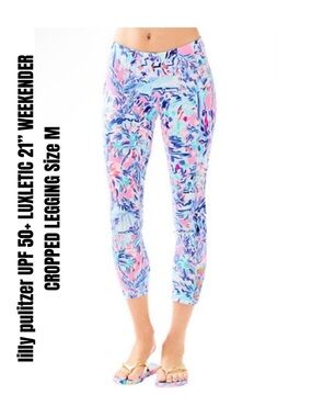 lilly pulitzer UPF 50+ LUXLETIC 21”WEEKENDER CROPPED LEGGING Size M
